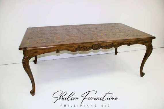 SOLD! no longer available! Country French Dining Table with leaves, antique french provincial dining table, farmhouse , vintage, solid wood