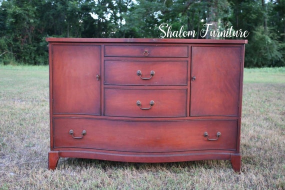 Free shipping! Antique solid wood morganton dining room sideboard/credenza/buffet/entry way table , READY FOR CUSTOMIZATION!
