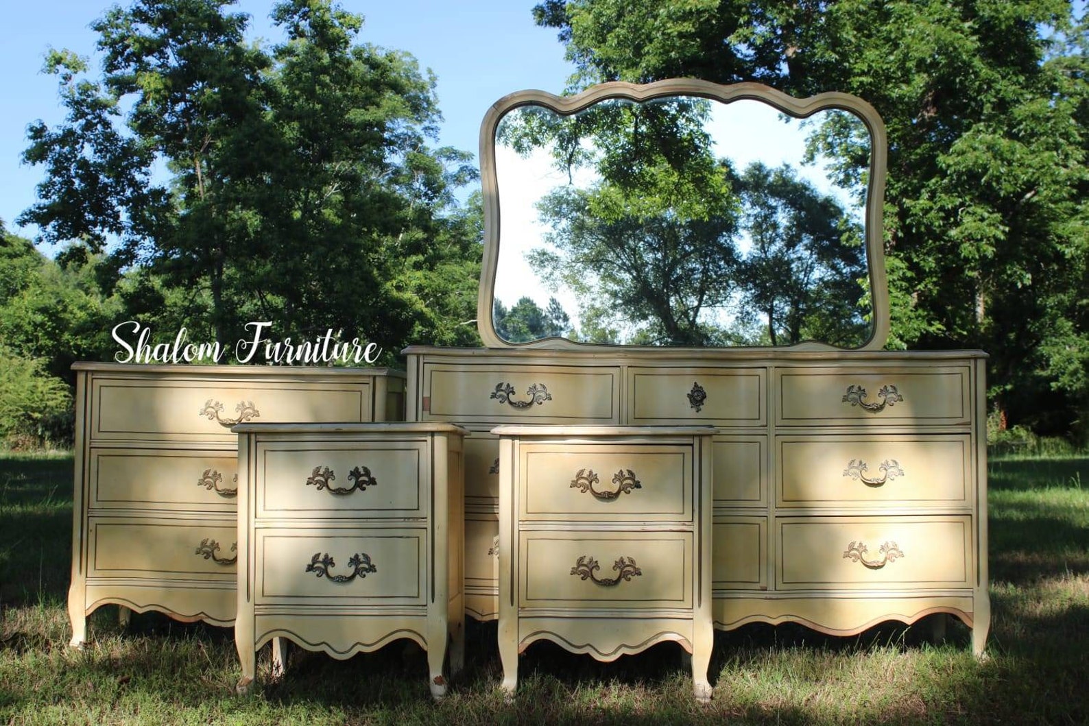 French Provincial Bedroom Suite/set. Longboy Dresser Mirror Etsy