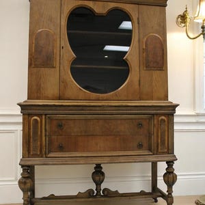 Antique Jacobean Hutch/China Cabinet -Customizable