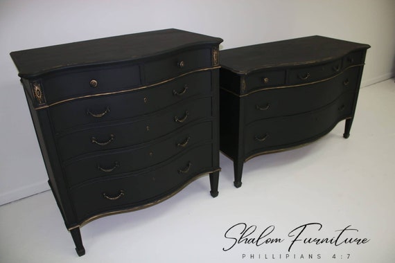 blue/black or white/gold dress Black Raffia Wrapped 6 Drawer Double Dresser Solid Mahogany Wood Base   SLATE CUSTOM