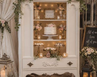 NEW! AVAILABLE! Wedding Furniture | Cake Display Cabinet | Dessert Table Display | Bridal Reception Decor | Wedding Display Cabinet