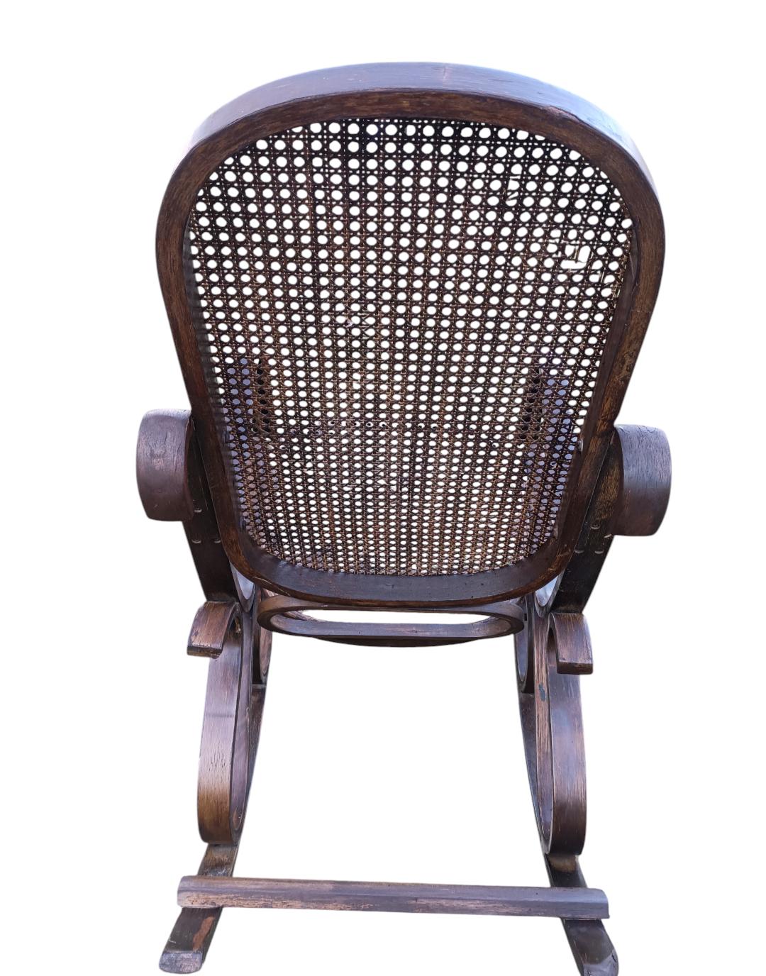 NEW! AVAILABLE! Antique Bentwood Cane Rocking Chair | Vintage Caned ...