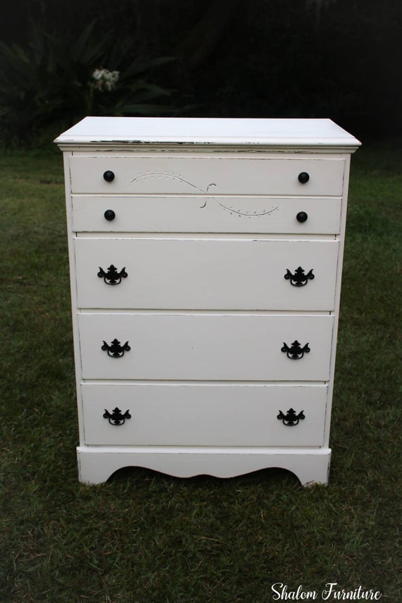 SOLD EXAMPLE-Painted Shabby Chic Dresser with Refinished Hardware, farmhouse, farm style, boho, minimalist