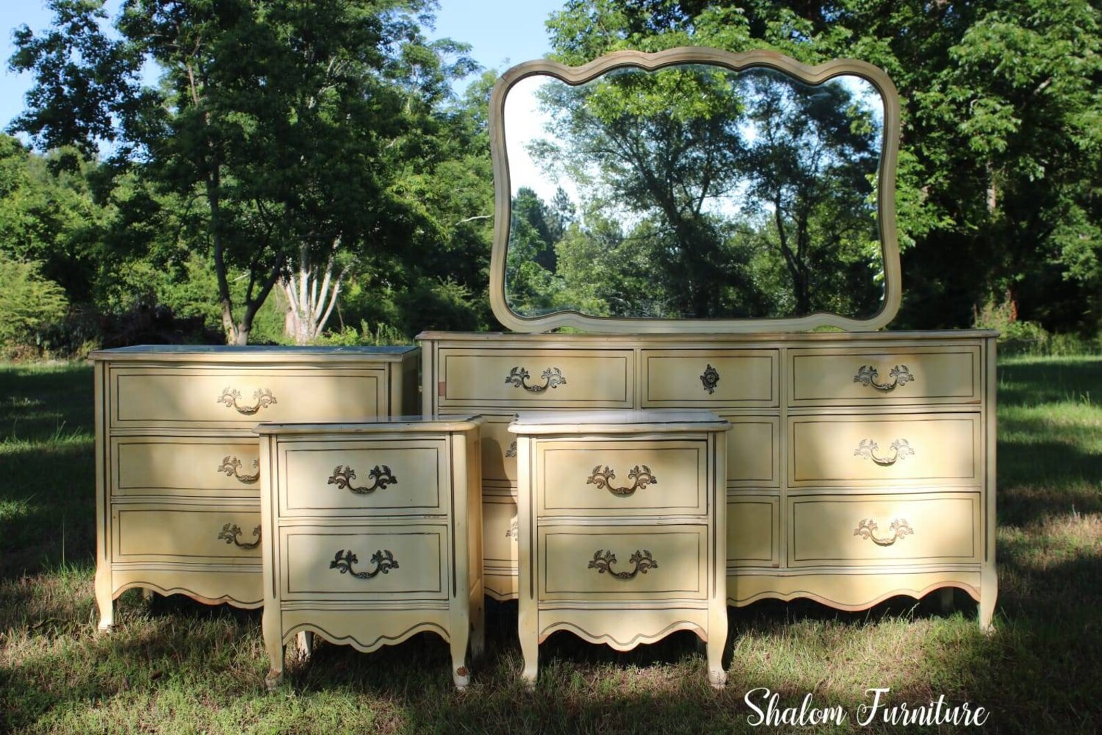 French Provincial Bedroom Suite/set. Longboy Dresser Mirror Etsy