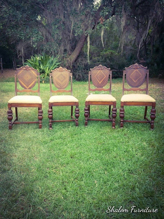 antique chairs vanity desk shabby chic dresser hutch bedroom set nightstand table sideboard farmhouse farmstyle jacobean vintage freeshipping