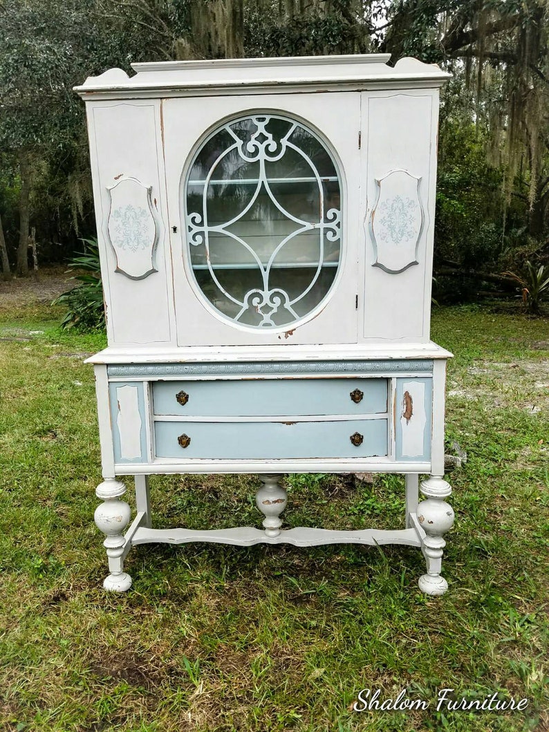 SOLD EXAMPLE Antique Shabby Chic Dresser Hutch Bedroom Etsy