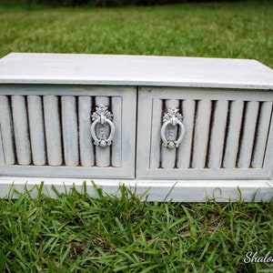 Available!free shipping! White antique jewelry armoire box solid wood , plays music!farmstyle farmhouse solid wood