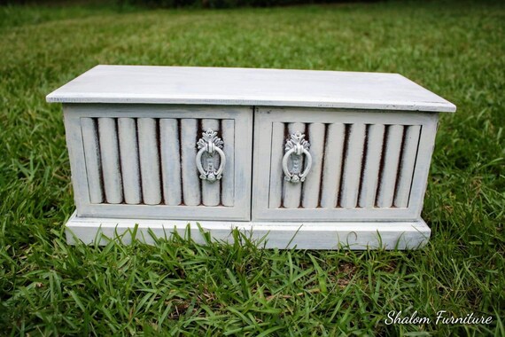 Available!free shipping! White antique jewelry armoire box solid wood , plays music!farmstyle farmhouse solid wood