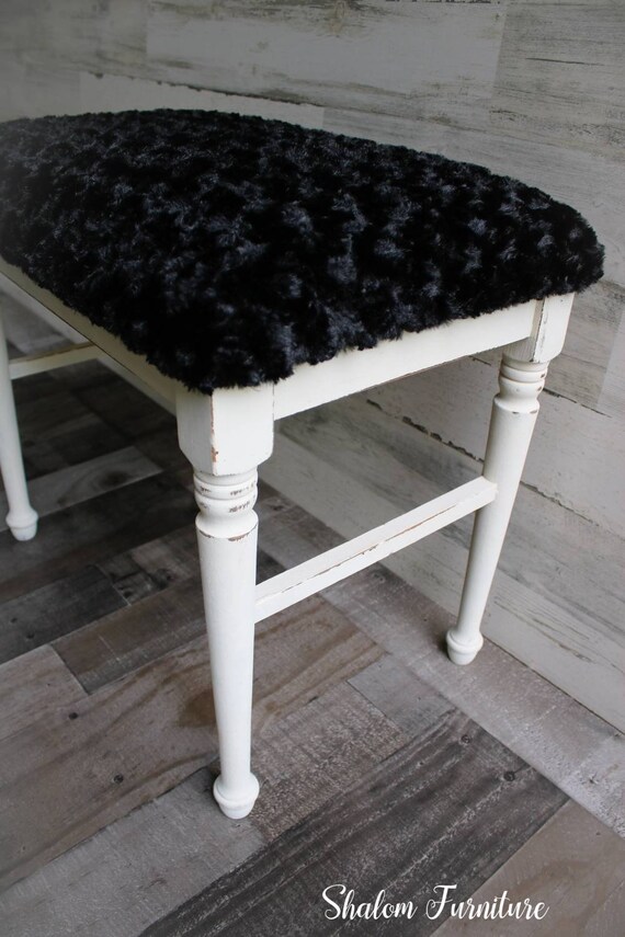 Shabby chic vanity stool hot sale
