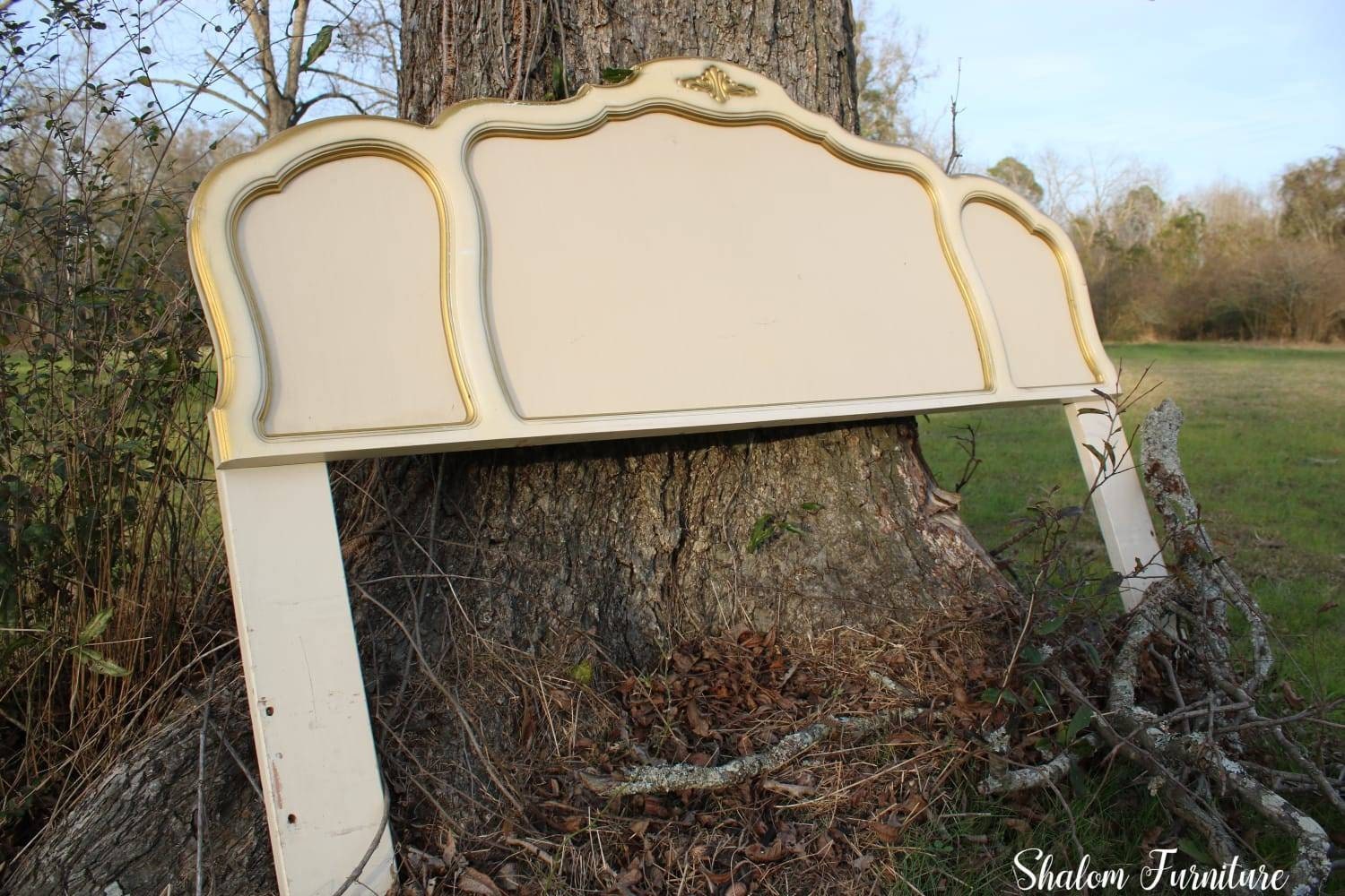 French Provincial Queen full Headboard Vintage Farmhouse Piece