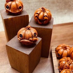 Halloween misfit pumpkins for seasonal craft projects (set of 4)