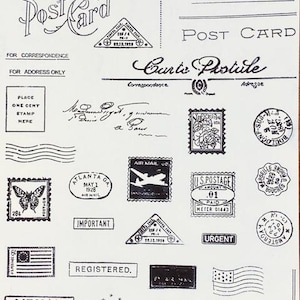 Carte Postale clear stamps