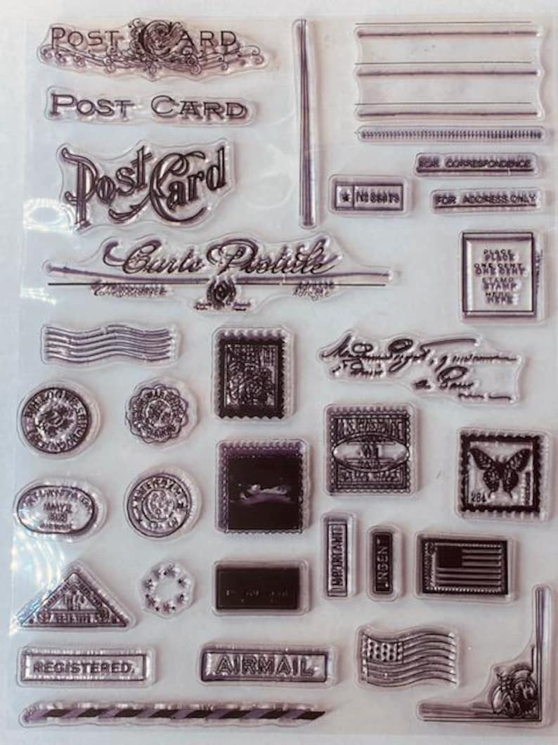 Carte Postale clear stamps