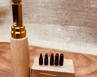 Bookbinding Japanese Screw Hole Punch Tool, comes with 6 size bits. (PLEASE READ BELOW)