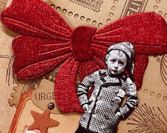 Christmas large gift bow metal cutting dies (set of 9)