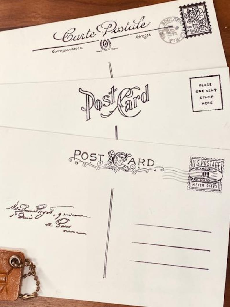 Carte Postale clear stamps