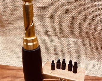 Bookbinding Japanese Screw Hole Punch Tool, comes with 6 size bits. (PLEASE READ BELOW)