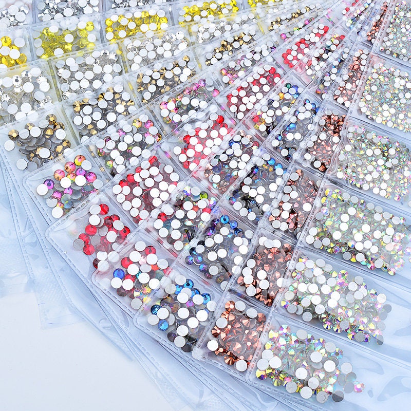 1100pcs Crystal Flat Back Acrylic Rhinestones Gems 3mm Nail Art//Craft UK Seller!