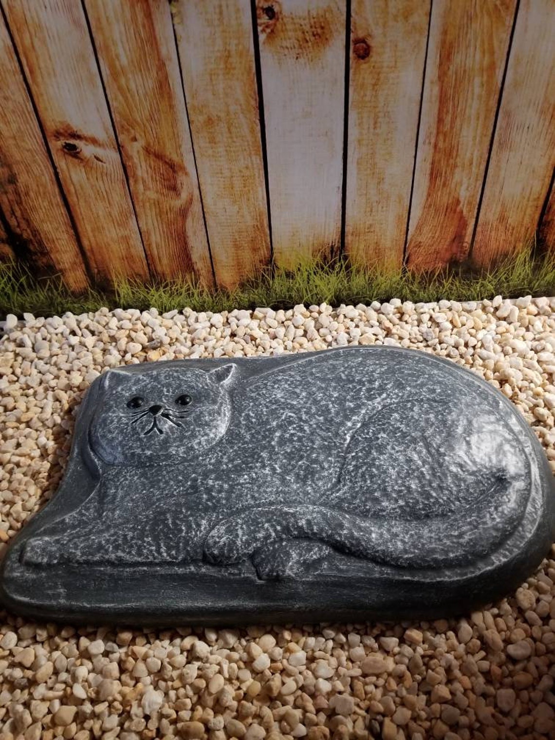 Laying Cat Stepping Stone Etsy