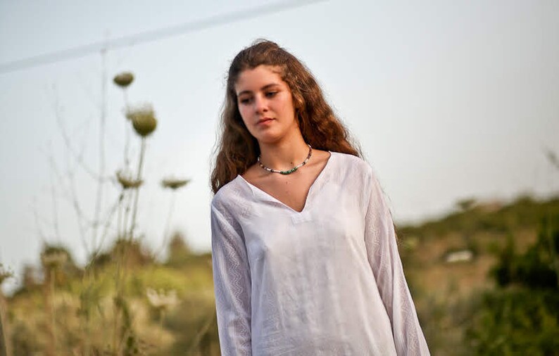 White Tunic Boho Tunic Bohemian Clothing Plus Size Long Sleeve Tunic Tunic for Women Tunic Dress Summer Tunic Cotton Tunic Tunic Top