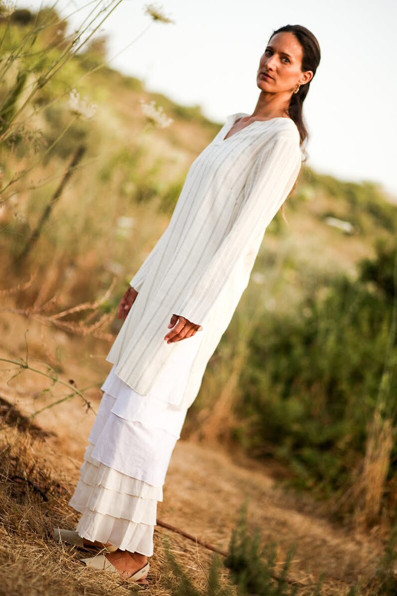 White Tunic Boho Tunic Bohemian Clothing Plus Size Long Sleeve Tunic Tunic for Women Tunic Dress Summer Tunic Cotton Tunic Tunic Top