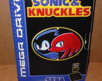 SONIC AND KNUCLES (MegaDrive) (Repro Box) (Only Box & Insert)
