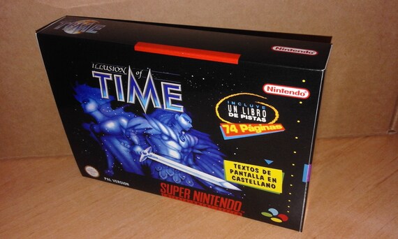 Illusion Of Time Snes Repro Box Only Box Insert Etsy