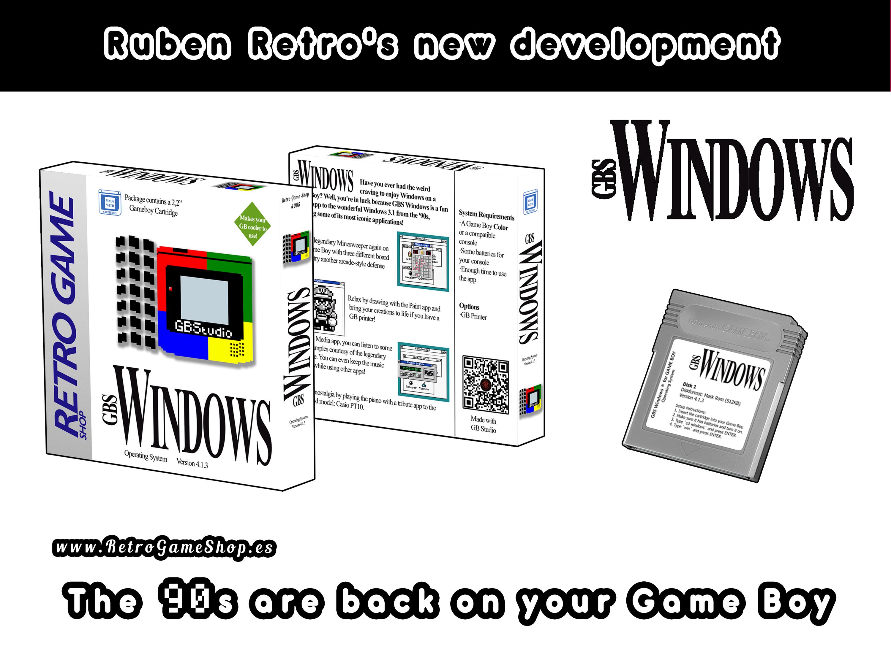 GBS WINDOWS for Game Boy (Developed by Ruben Retro)