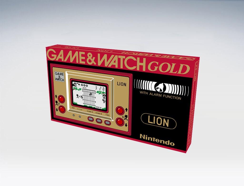 GAME & WATCH GOLD LION (アラーム付) Nintendo Game & Watch - Lion