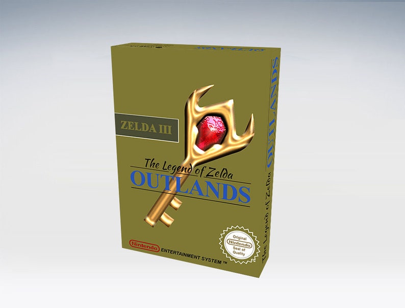 Repro Box Only Box /& Insert The Legend of Zelda III OUTLANDS Nes