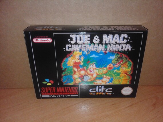 Joe And Mac Caveman Ninja Snes Repro Box Only Box Etsy