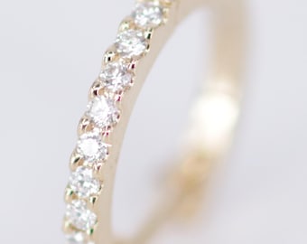 Large Diamond Huggie Earrings – Flat Hoop Earrings - Dainty Delicate Bridal Set Earrings –Handmade Genuine Diamond Jewelry