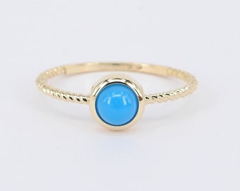 Sleeping Beauty Turquoise Ring - "A twisted Bezel Treasure"