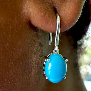 Natural Arizona Turquoise Earrings &quot; Sleeping Beauty&quot;