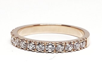 Diamond Wedding Band - 2.4 mm Stacking Diamond Ring