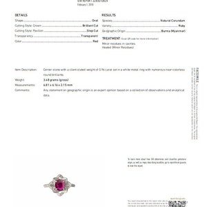 Nature Inspired Genuine Ruby and Diamond Flower Engagement Ring image 10