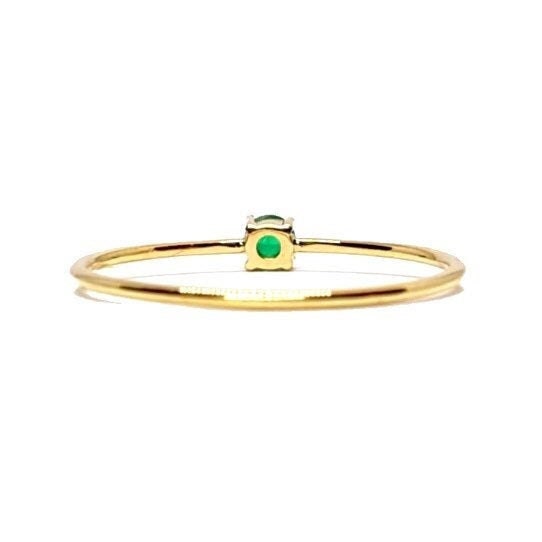 Natural Emerald Ring Dainty Engagement Ring - Etsy Canada