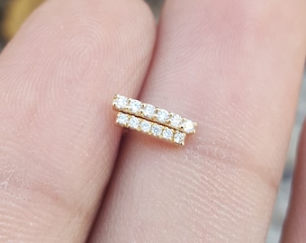 Diamond Bar Earrings