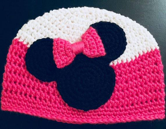 Minnie Mouse Crochet Beanie | Etsy Hong 