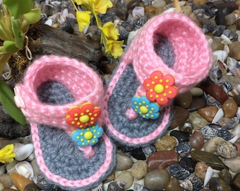 Crochet Blossom Baby sandals