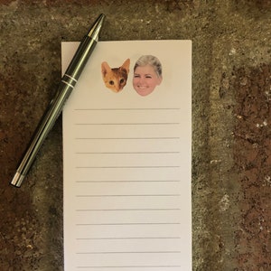 Custom Face Notepad, Custom Dog Notepad, Custom Pet Notepad, Personalized Pet Notepad, Custom Face, Custom Dog Portrait, Pet Lover Gift