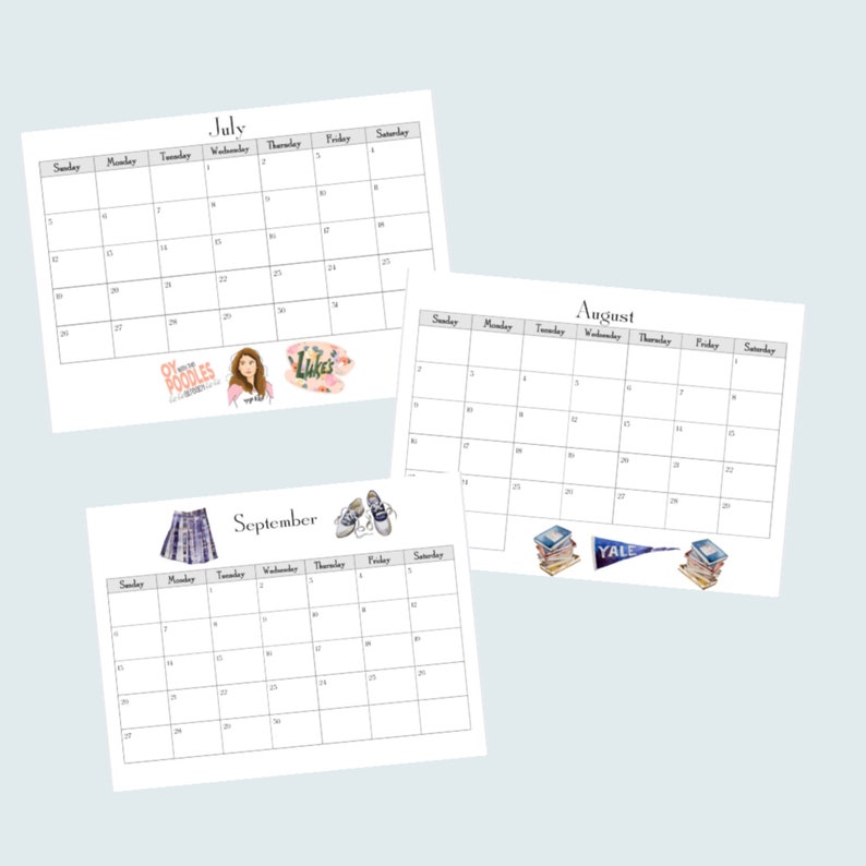 Gilmore Girls Calendar Gilmore Girls Gift Gilmore Girls 2021 Etsy