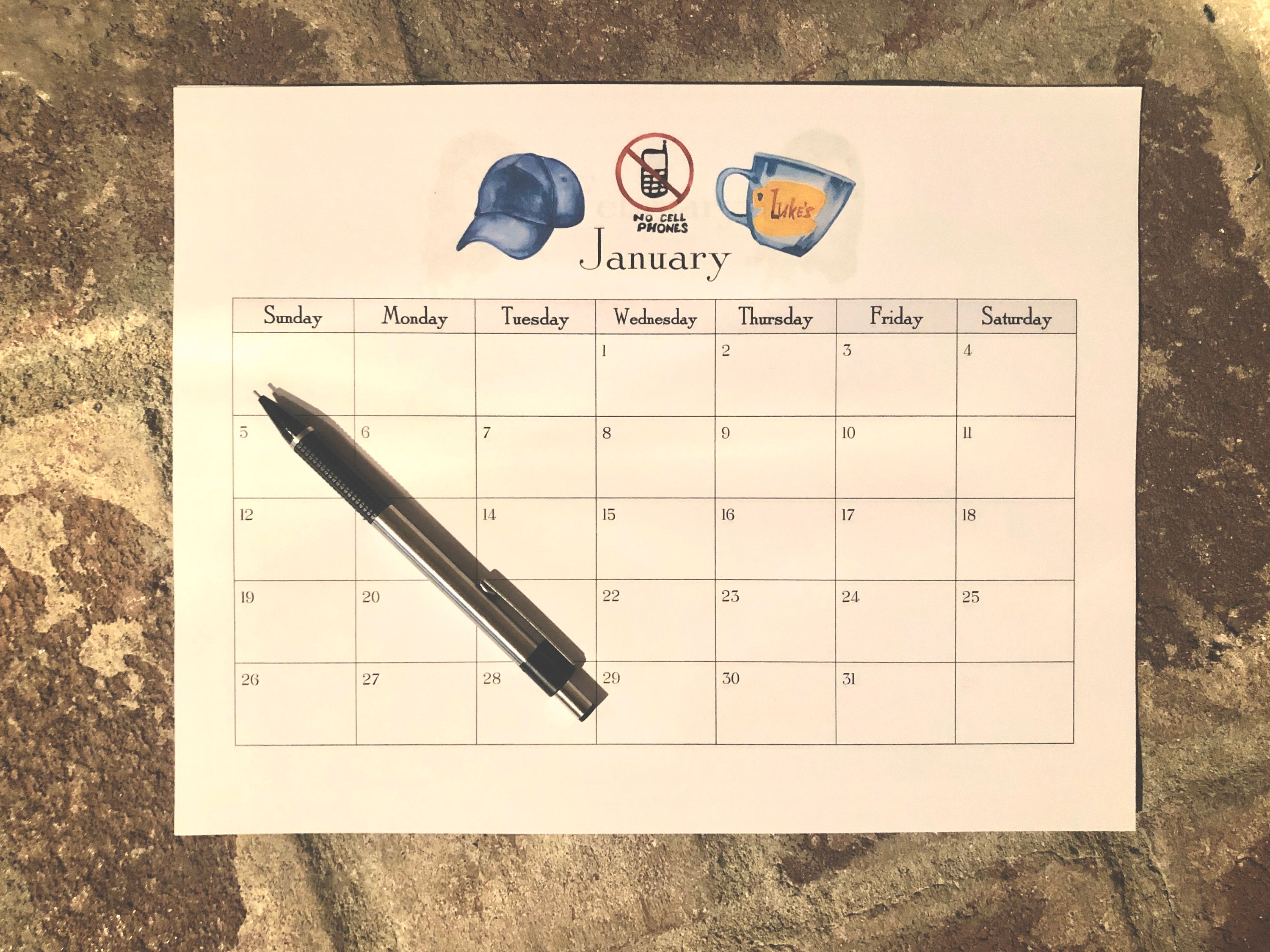 Gilmore Girls Calendar Gilmore Girls Gift Gilmore Girls 2021 Etsy