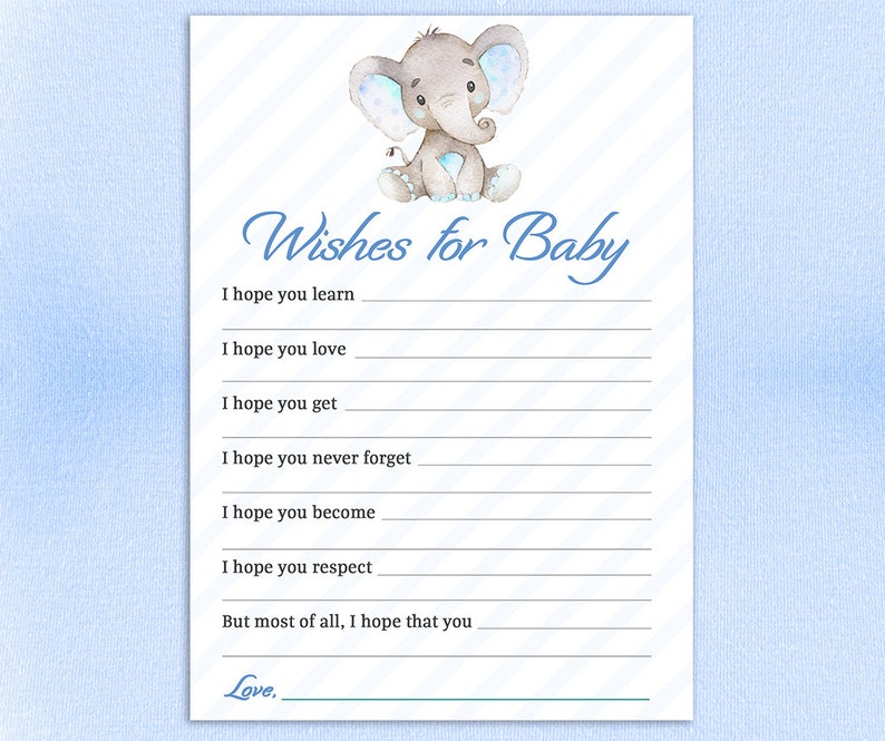 Time Capsule Sign Elephant Boy Time Capsule Printable Instant Download Baby Shower Activity PDF Baby Time Capsule