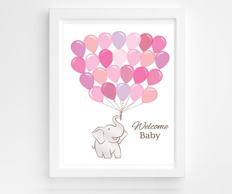 Printable Signature Guestbook Baby Shower Gift Balloon Etsy