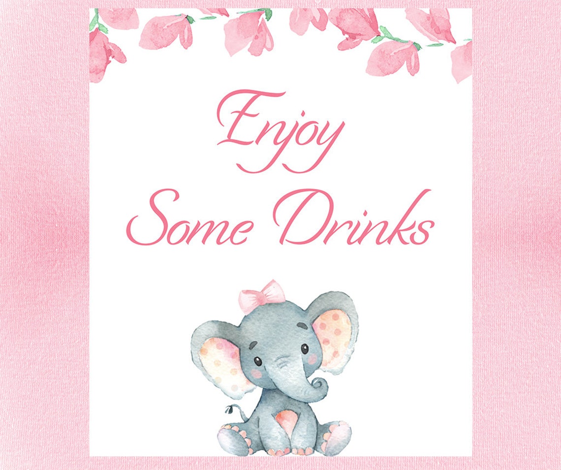 Buy Girl Baby Shower Drinks Drinks Sign Baby Shower Decor Online in