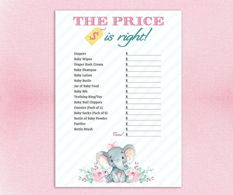 5 second rule game baby shower