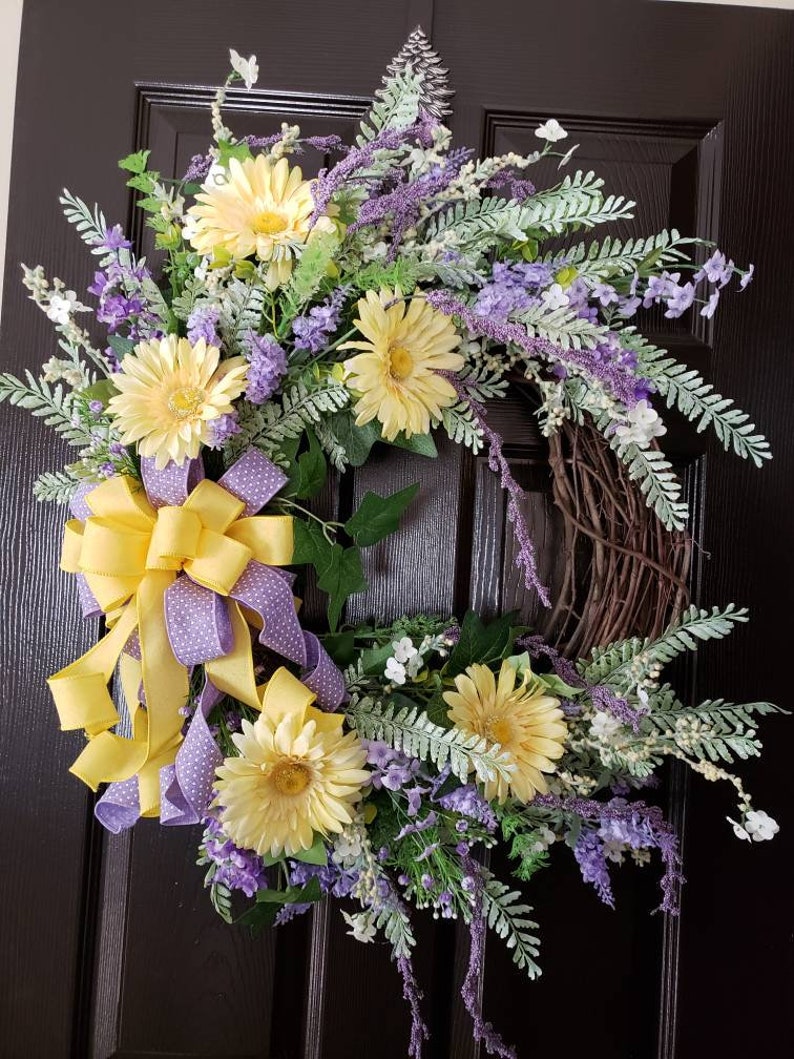 Grapevine Wreath Floral Wreath Flower Wreath Every Day Wreath Country Decor Custom Made Wreath Farmhouse Home Decor MTN Wreaths by Brenda