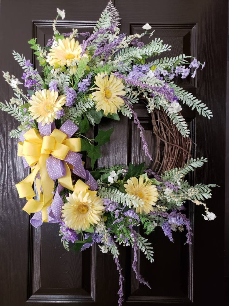 Grapevine Wreath Floral Wreath Flower Wreath Every Day Wreath Country Decor Custom Made Wreath Farmhouse Home Decor MTN Wreaths by Brenda